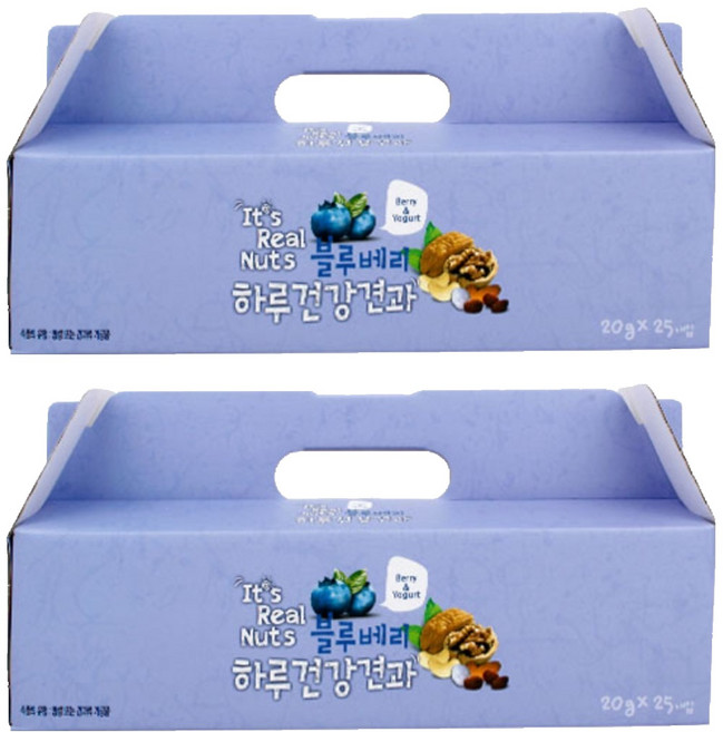 잇츠리얼넛츠 블루베리 요거트 믹스넛, 500g, 2개