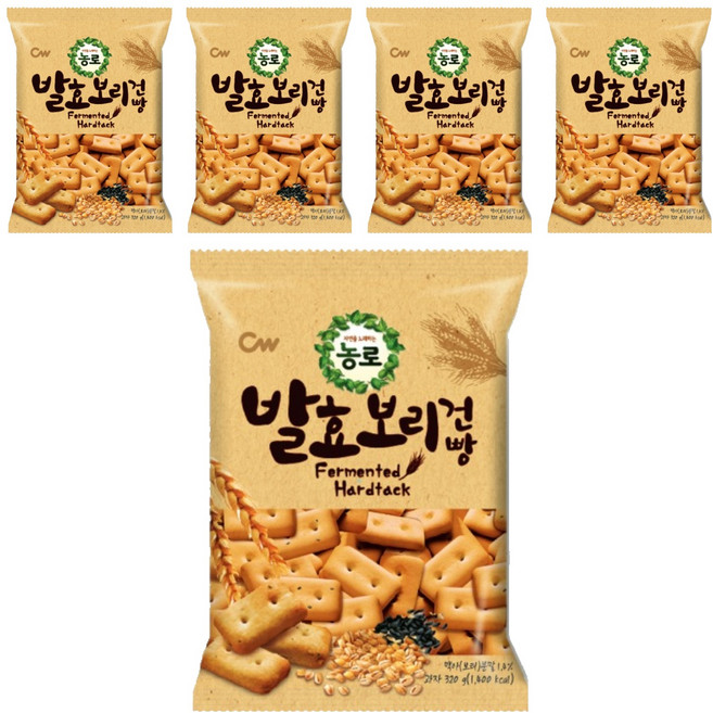 Cheongwoo Food 發酵大麥麵包, 5個, 320g