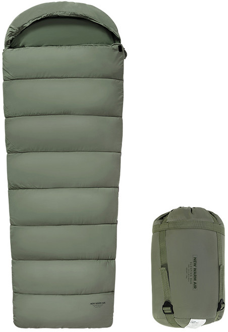 아이두젠 뉴웜에어 침낭, 카키, 1개