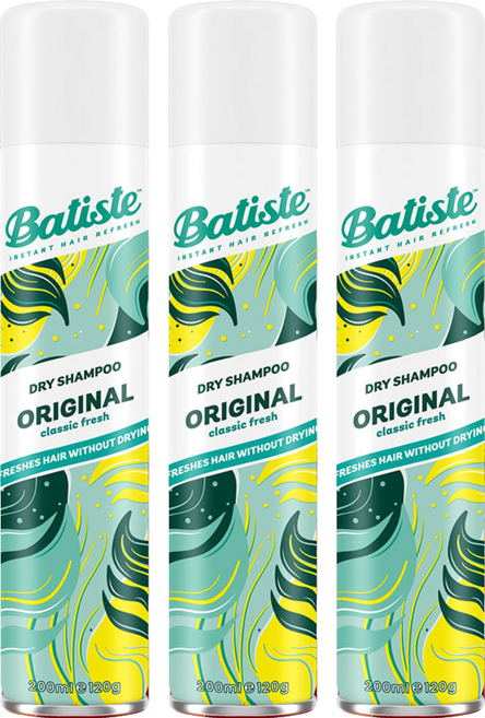 Batiste 芭緹絲 乾洗髮 經典清新, 200ml, 3瓶