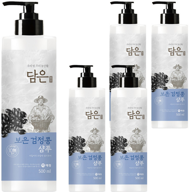 覃恩 自然主義黑豆洗髮乳 強健髮根, 500ml, 5瓶