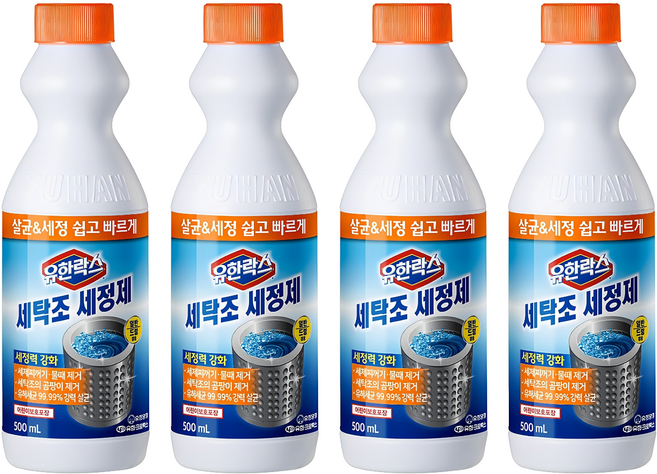 Yuhanrox 洗衣槽清潔劑, 500ml, 4個