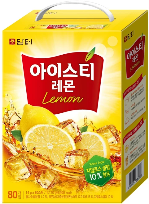 담터 아이스티 레몬, 14g, 80개입, 1개 - 쿠팡