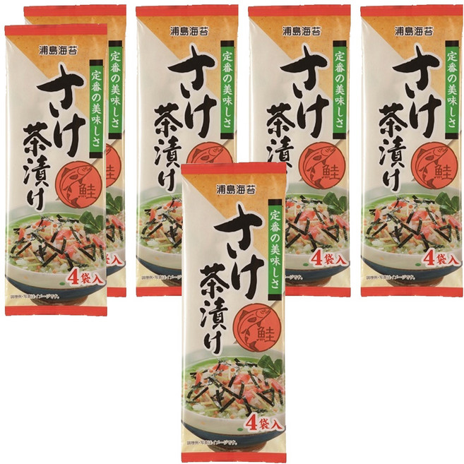 浦島海苔 經典茶泡飯 鮭魚口味 鮭魚茶泡飯 4入, 20g, 6個