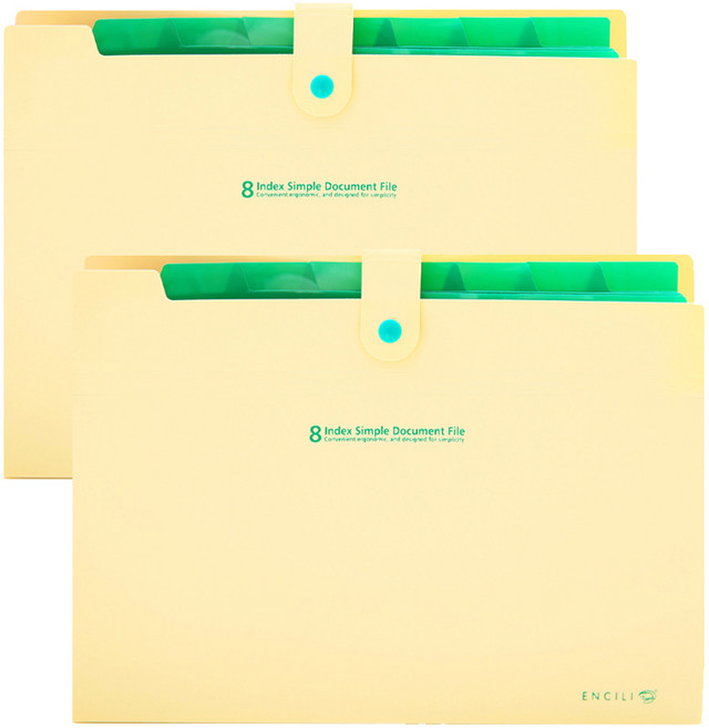 동아피엠에스 심플 8분류 인덱스 도큐먼트 파일, 2개, 베이지