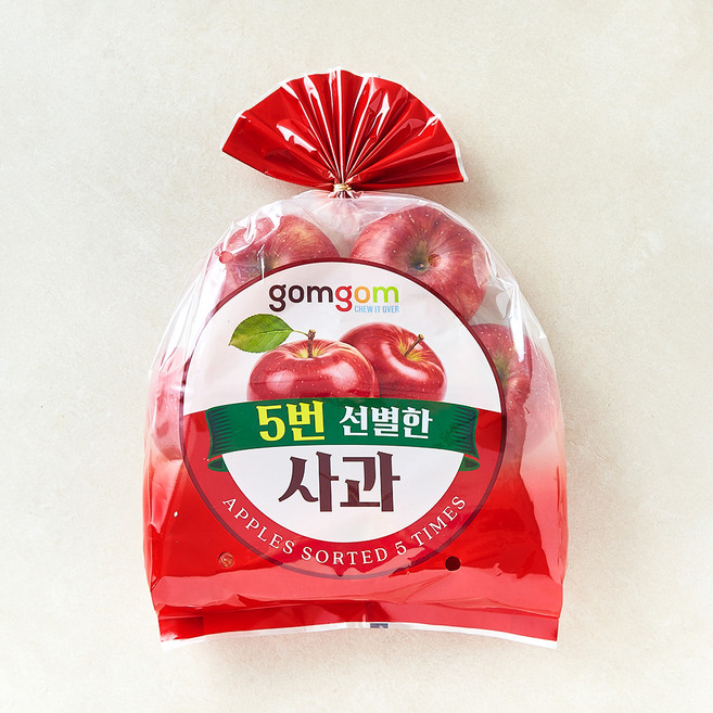 곰곰 5번 선별한 맛있는 사과, 1개, 1.5kg(7~10입)