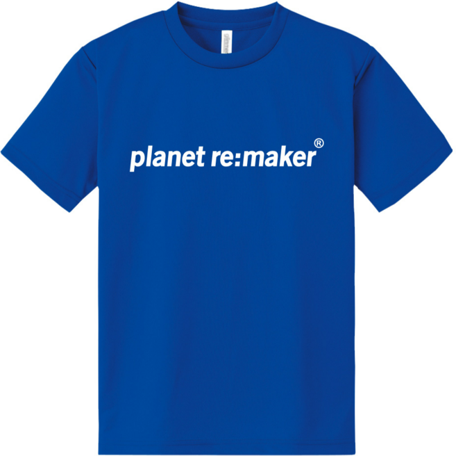 planet re:maker 中性款經典LOGO印花涼感短袖T恤, 皇家藍