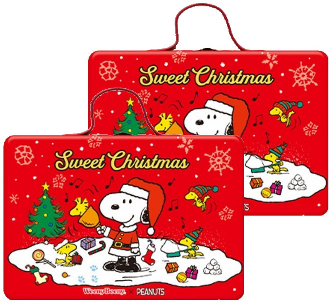 위니비니 스누피 크리스마스 오르골틴, 250g, 2개