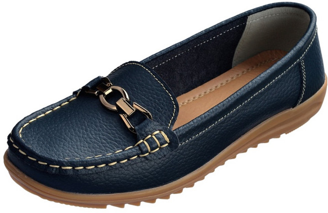 유세븐 효도화 여성용 가죽 컴포트 로퍼 DM1003