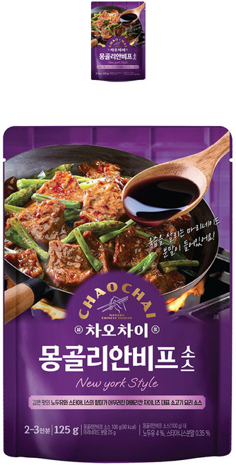 차오차이 몽골리안비프 소스, 125g, 2개