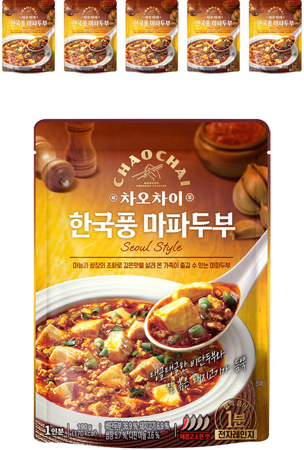 차오차이 한국풍 마파두부, 6개, 190g