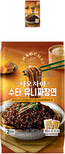 차오차이 수타식 유니짜장면 720g 2인분, 2개