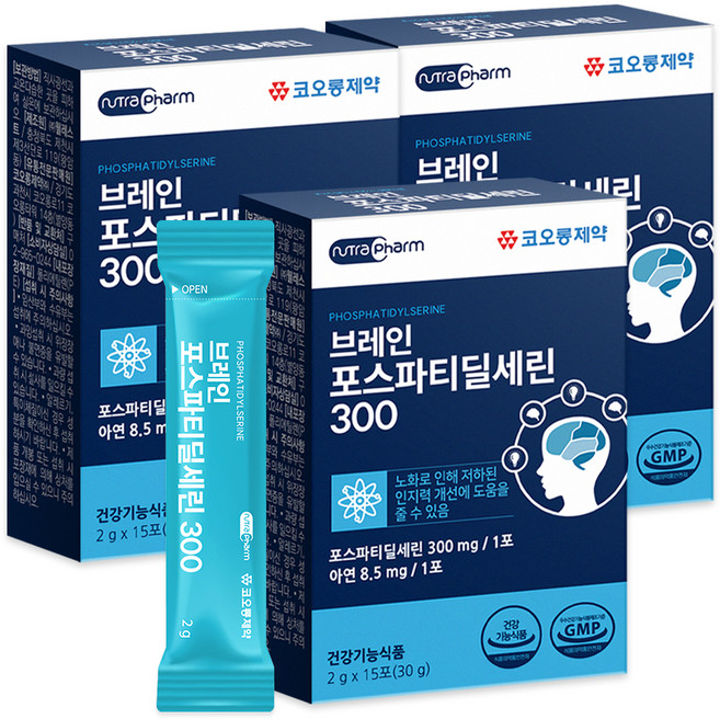 코오롱제약 브레인 포스파티딜세린 300 15p, 3개, 30g