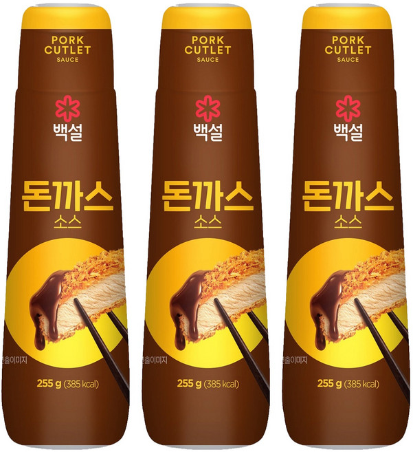 백설 돈까스 소스, 3개, 255g
