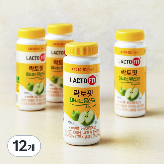 종근당건강 락토핏 마시는 유산균 사과, 130ml, 4개입, 3개