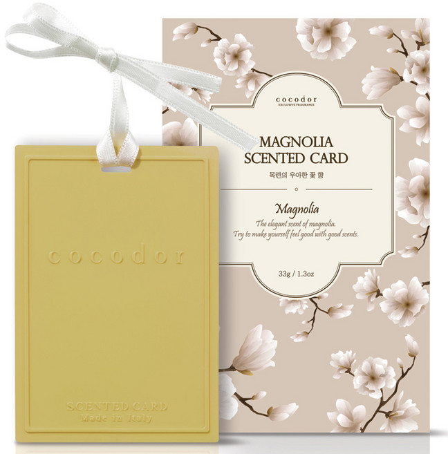코코도르 솔리드 카드형 옷장 석고 방향제 세트, 매그놀리아