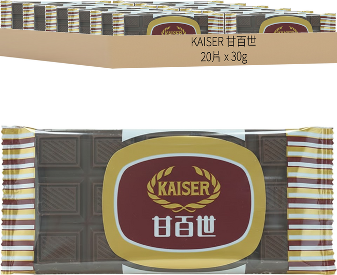 KAISER 甘百世 巧克力糖, 30g, 20片