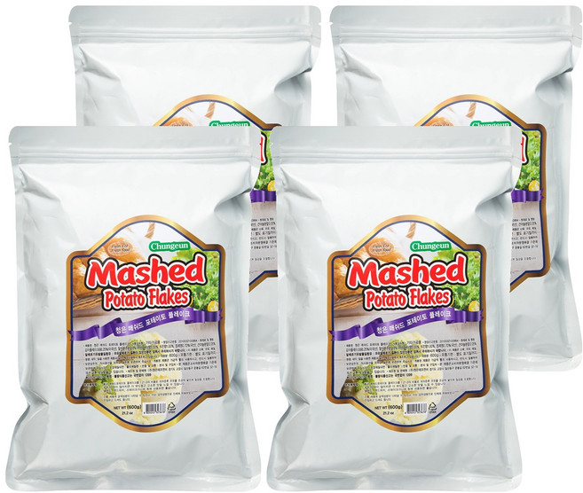 청은 매쉬드 포테이토 플레이크, 600g, 4개
