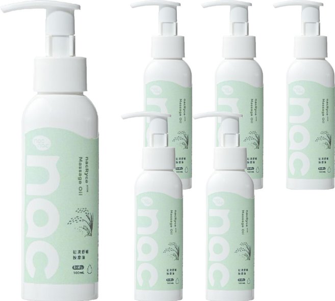 nac nac 初潤舒敏按摩油, 6個, 100ml