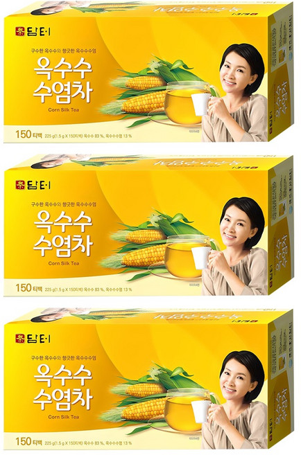 담터 옥수수 수염차, 1.5g, 150개입, 3개