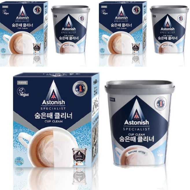 아스토니쉬 뉴 숨은때 클리너, 350g, 3개