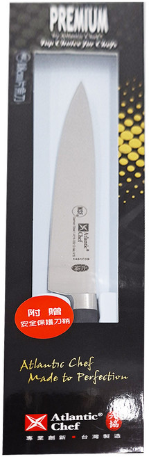 Atlantic Chef 六協 頂級系列 片魚刀 附贈安全保護刀鞘, 銀色 + 黑色, 1支
