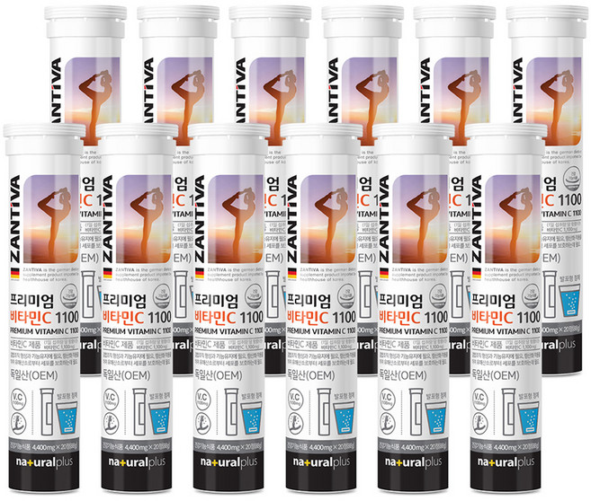 잔티바 프리미엄 비타민C 1100, 20정, 12개