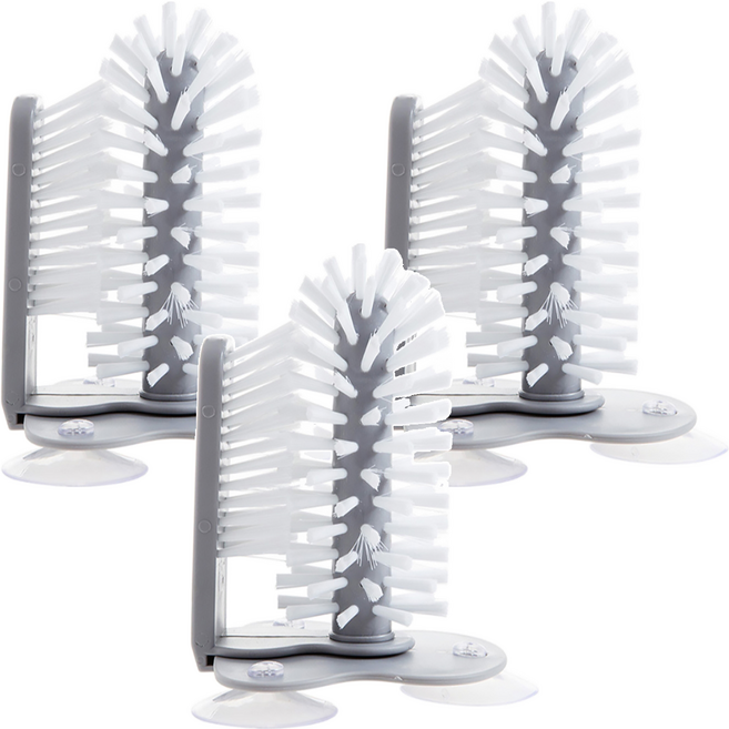 Viita 360度零死角吸壁式旋轉洗杯器/杯刷, 3個, 灰白色