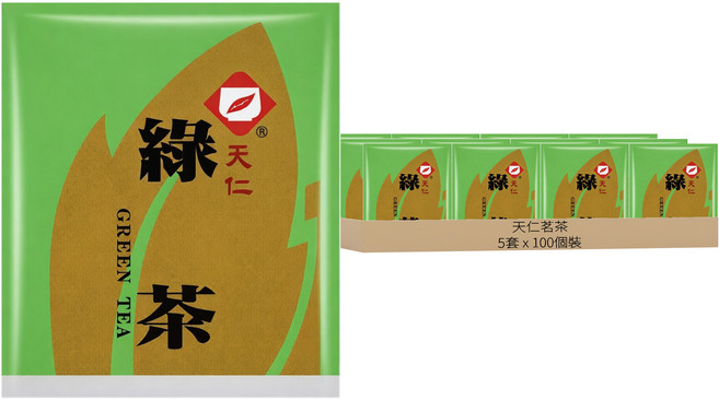 天仁茗茶 綠茶, 2g, 5套, 100個裝