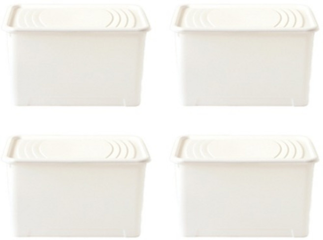 브리다 리빙박스, 크림화이트, 72L, 4개