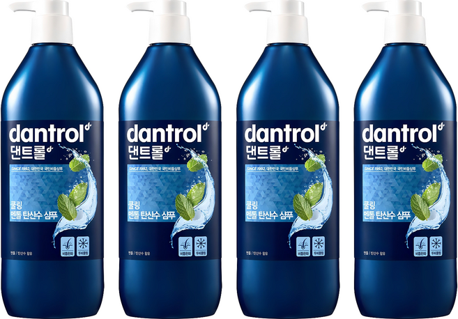 댄트롤 쿨링 멘톨 탄산수 샴푸, 820ml, 4개