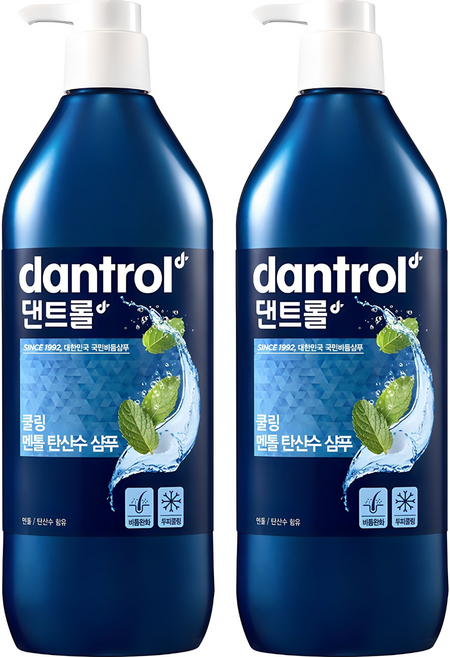 댄트롤 쿨링 멘톨 탄산수 샴푸, 820ml, 2개