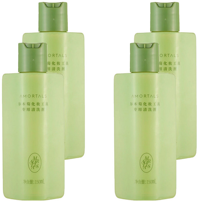 AMORTALS 爾木萄 粉撲刷具清潔液, 150ml, 4瓶