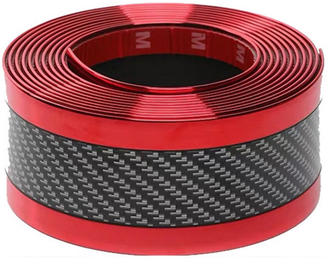 MEO 자동차 카본 테이프 1m x 5cm, 레드 블랙, 1개