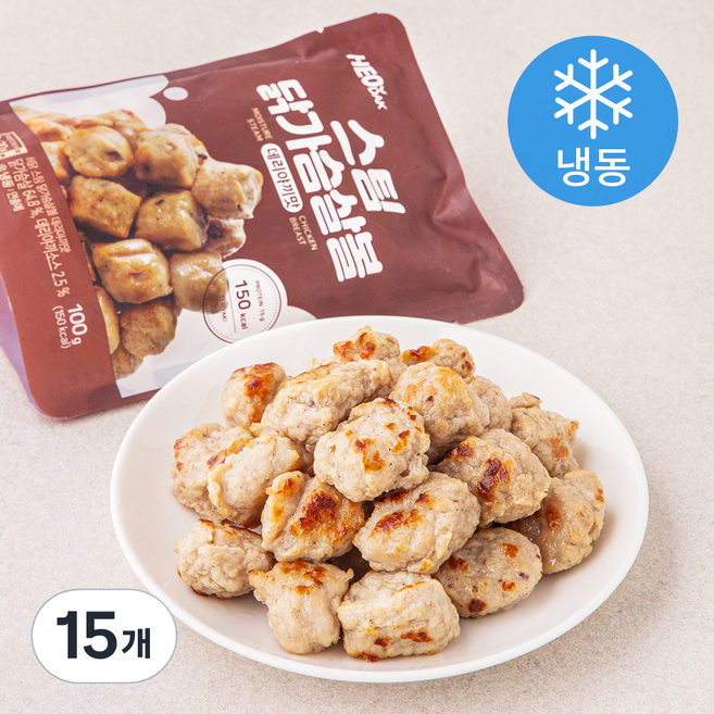 허닭 스팀 닭가슴살볼 데리야끼맛 (냉동), 100g, 1개입, 15개