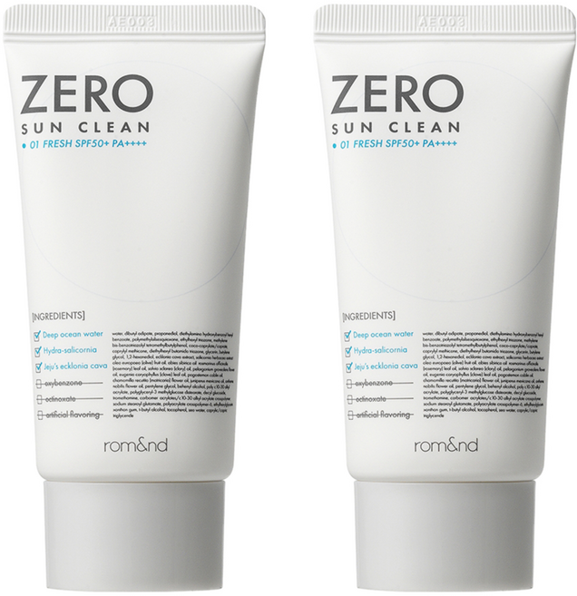 롬앤 제로 선 클린 01 프레쉬 SPF50+ PA++++, 50ml, 2개