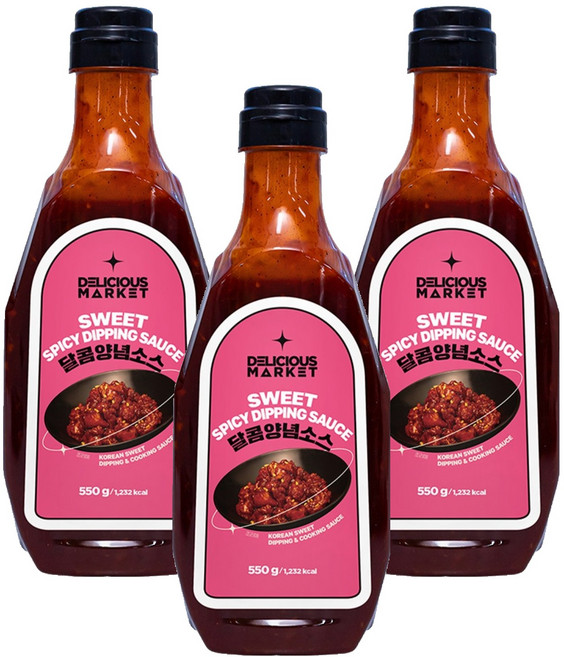 딜리셔스마켓 달콤양념소스, 550g, 3개