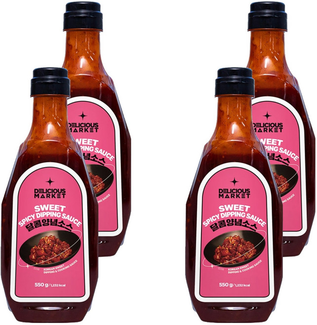딜리셔스마켓 달콤양념소스, 550g, 4개