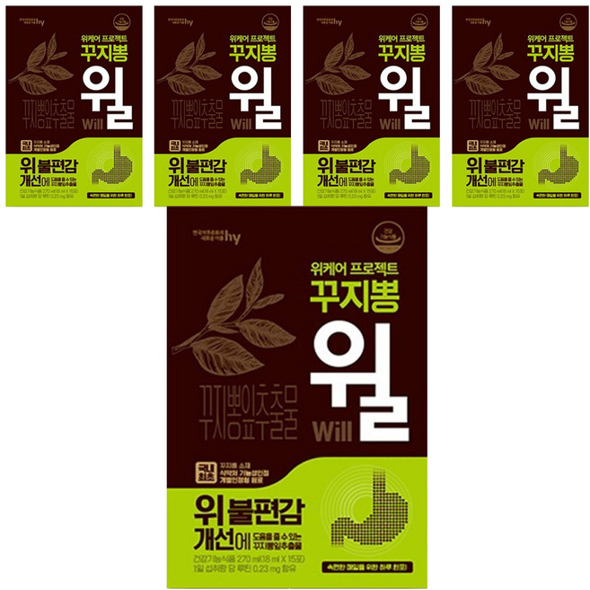 에치와이 위케어 프로젝트 꾸지뽕 윌 15p, 270ml, 5개