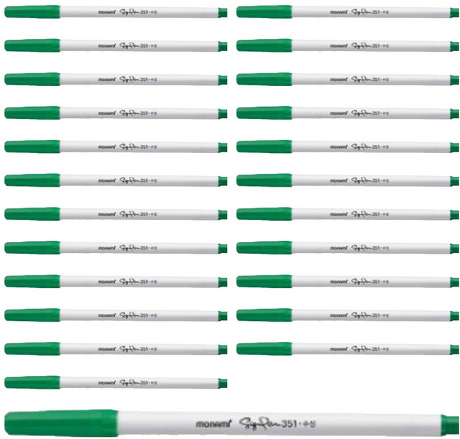모나미 351 사인펜, 녹색, 24개입