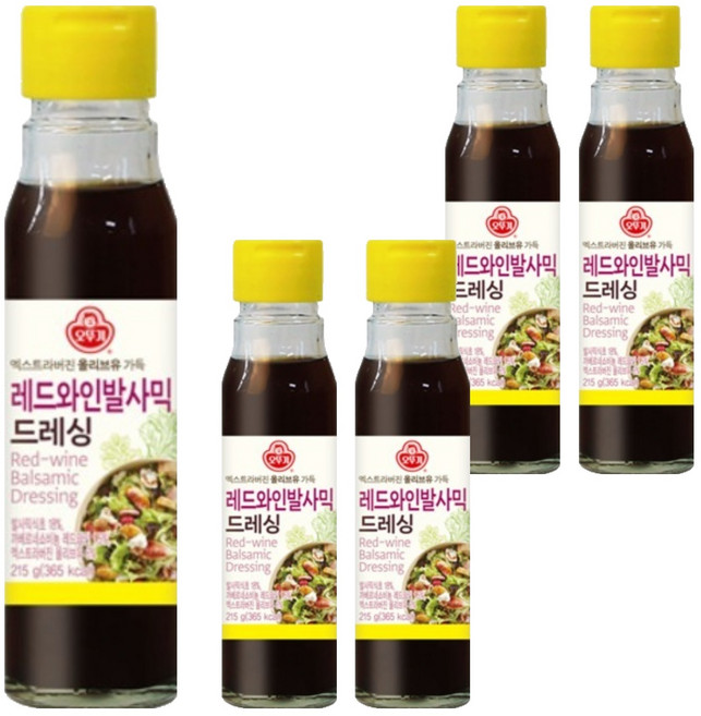 오뚜기 레드와인 발사믹 드레싱, 215g, 5개