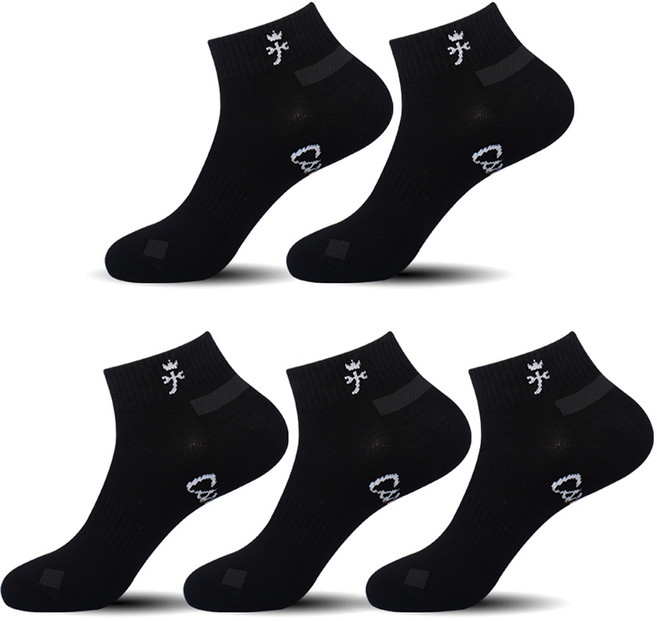 까스텔바작 논쿠션 단목 양말 CSM-14, 블랙, 5개