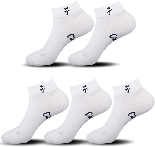 까스텔바작 논쿠션 단목 양말 CSM-14, 화이트, 5개