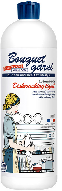 부케가르니 에코 그린 액체 식기세척기 세제, 1L, 1개