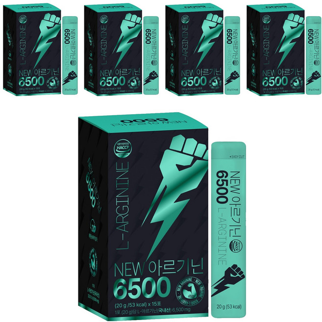 라이프힐 NEW 아르기닌 6500, 300g, 5개