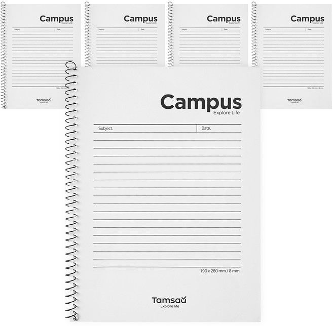 탐사 캠퍼스 노트, 화이트, 5개