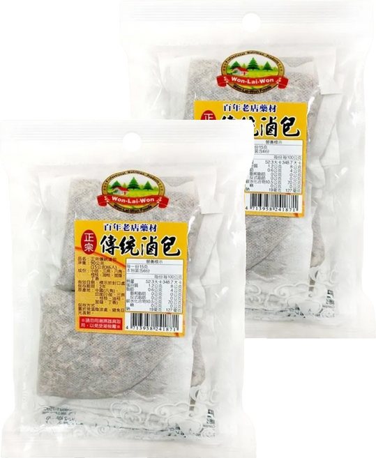 WON LAI WON 旺來旺 正宗傳統滷包 6包, 90g, 2袋