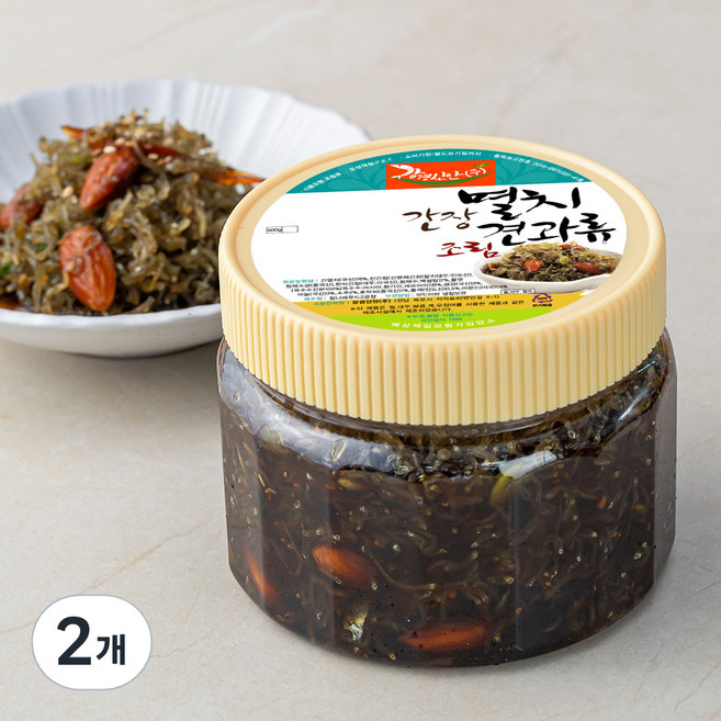 강경신안상회 간장멸치견과류 조림, 500g, 2개