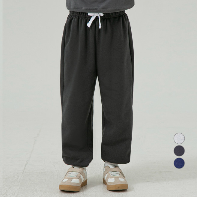 LollyTree 兒童基本款刷毛束口運動褲