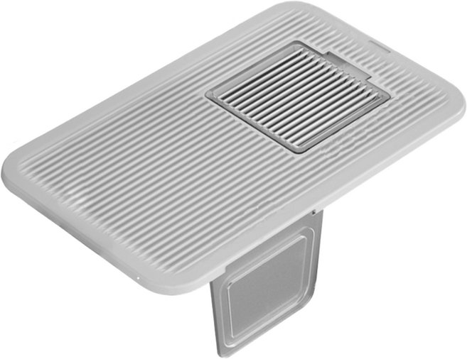 一體式貓砂盆 蓋子, 淺灰, 1個